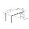 Desk with right office pedestal ( 3 x 150 mm),W1600,D800 (CRS).