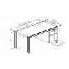 Desk with right office pedestal(150 + 300 mm),W1200,D800(CRS). Desk with right office pedestal(150 + 300 mm),W1200,D800(CRS).
