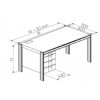 Desk with left office pedestal,( 3 x 150 mm) W1200,D800( (CRS).