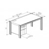 Desk with left office pedestal(150 + 300 mm),W1200,D800(CRS).