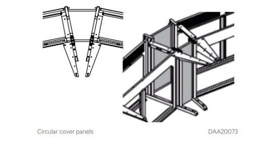 Basic Frames for circular cover panels, straight (D- D1200).