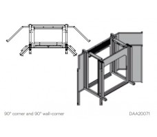 Basic Frames for 90° + 90° wall corners , lowered (D- D1050).