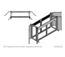 Basic Frames for 90° trapezoid + 90° trapezoid wall corners , straight (D- D1050).
