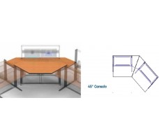 Worktops, 45° Console,D-1050 (lowered).