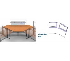 Worktops, Circular Console R3000,D- 1050 (lowered).