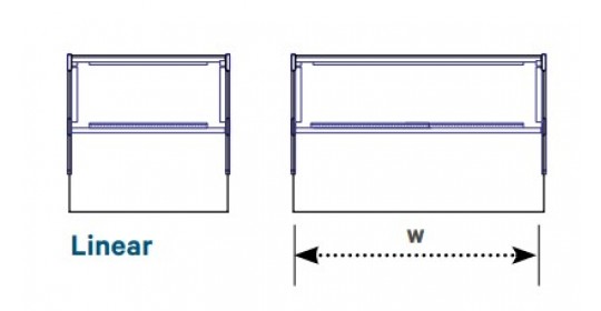 Worktops, linear, D1050 lowered (W-1230).