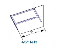 Worktops, 45° left, D1050 lowered (W-1830). Worktops, 45° left, D1050 lowered (W-1830).