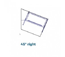 Worktops, 45° right, D1050 lowered (W- 1830).