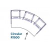 Circular 45° - R1500 Worktops, 3 modules, D1200 lowered(W-630).