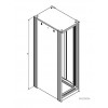 Knürr Dacobas® 19” Cabinet Type B, Width 600 mm Without front door, D 870 mm. (Mobile).