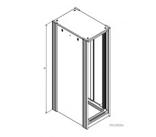 Knürr Dacobas® 19” Cabinet Type B, Width 600 mm Without front door, D 870 mm. ( Stationary).