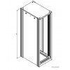 Knürr Dacobas® 19” Cabinet Type C, Width 600 mm without front door, D 870 mm (Stationary).
