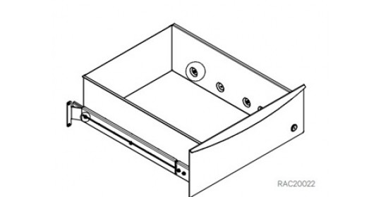 19“ Drawer 3HE with Lock.