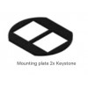 Knürr-Dicon Mounting plate 2x Keystone.