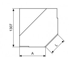 Knürr Elicon® Trapezoid Corner (A1000, L460).