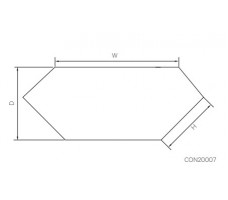 Superstructure Level, 90° angled and wall,Corner (W824,H400,D495).