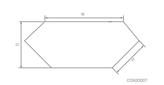Superstructure Level, 90° angled and wall,Corner (W824,H400,D495).