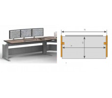 Knürr Elicon® VC-E Working Surfaces Linear (W- 1400, H- 900).