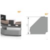 Knürr Elicon® VC Working Surfaces 90° wall corner (D-800).
