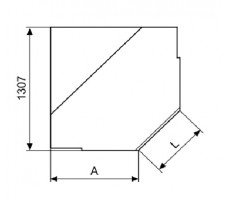 Knürr Elicon® Trapezoid Wall Corner, ESD(A900,L600).