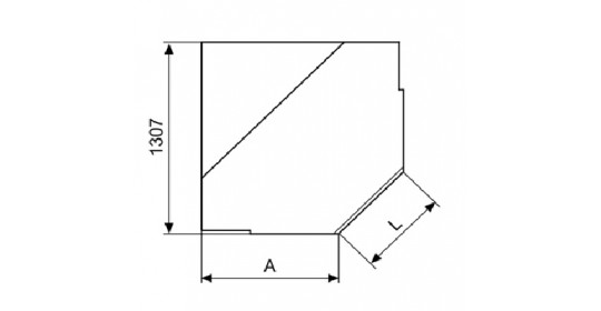 Knürr Elicon® Trapezoid Wall Corner, ESD(A900,L600).