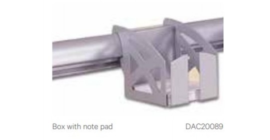 Box with note pad for Multi-Functional Rails.