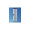 Steel Single Door with Hexagonal 83% Perforation-46U W600 RAL 7035
