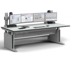 ERGOCON WorkStation _ Control Room Console _ KVM-ready Technology Cabinet _ W2400 D1100 _ Rectangular