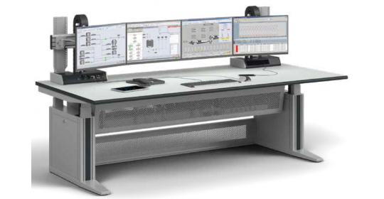 ERGOCON WorkStation _ Control Room Console _ KVM-ready Technology Cabinet _ W2400 D1100 _ Rectangular