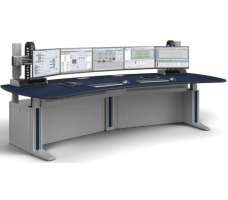 ERGOCON WorkStation _ Control Room Console _ Workstation Technology Cabinet _ W3100 D1100 _ Curved
