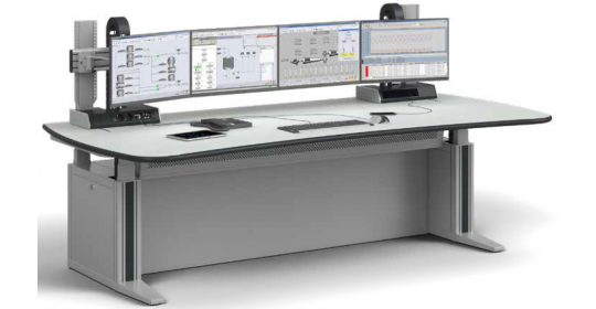 ERGOCON WorkStation _ Control Room Console _ Workstation Technology Cabinet _ W2200 D1100 _ Curved