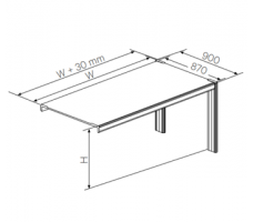 Modular Add-On Desk Extension With Full Legroom And Wire Routing Modular Add-On Desk Extension With Full Legroom And Wire Routing