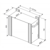 Under Desk Steel PC Storage Cabinet - Left Side Mount, 870mm Deep