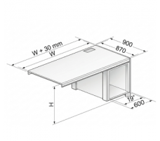 Modular Add-On Workspace Desk With Right Side Storage Unit Modular Add-On Workspace Desk With Right Side Storage Unit