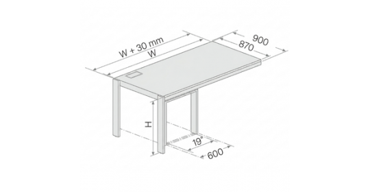 Ergonomic Side Extension Office Desk With Left Drawer Cabinet