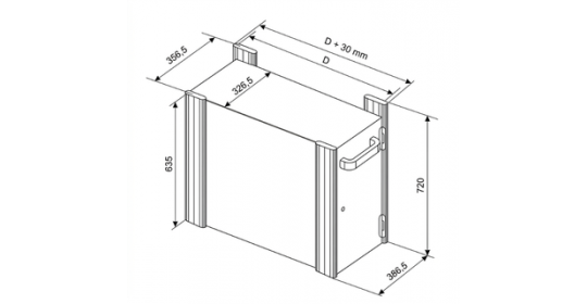 Right Side Under Desk PC Tower Enclosure Case Set