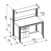 Mobile Computer Desk with Left Storage Drawer Cabinet