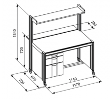 Mobile Computer Desk with Left Storage Drawer Cabinet Mobile Computer Desk with Left Storage Drawer Cabinet