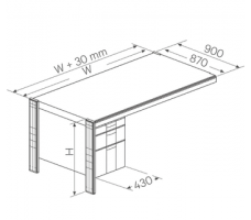 Ergonomic Extension Desk With Left Side Storage Drawers Ergonomic Extension Desk With Left Side Storage Drawers