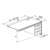Space-Saving Add-On Office Desk With right side Storage Cabinet Space-Saving Add-On Office Desk With right side Storage Cabinet