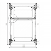 Dual-Level 24U Server Rack Rail Kit - Extra Rear Mounting Pair