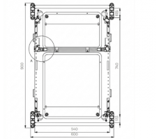 Dual-Level 24U Server Rack Rail Kit - Extra Rear Mounting Pair