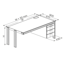 Static-Safe Electronics Repair Desk With Right Drawers