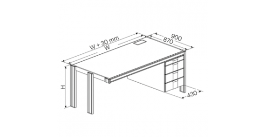 ESD Safe Electronics Workstation Desk With 3-Drawer Right Pedestal(W1710,H750)
