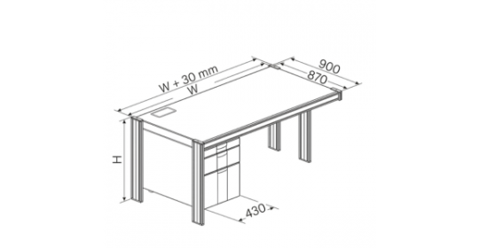 Large Anti-Static ESD Computer Desk With 3 Left Drawers(W1710,H750) Large Anti-Static ESD Computer Desk With 3 Left Drawers(W1710,H750)