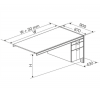 Anti-Static Modular Add-On Desk With Right Drawer Cabinet 