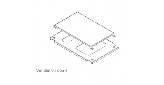 Vented Enclosure Roof Plate For 800mm Wide Network Cabinets