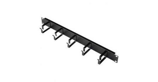 1U 19" Cable Management Panel 5 Rings – Black. 1U 19" Cable Management Panel 5 Rings – Black.