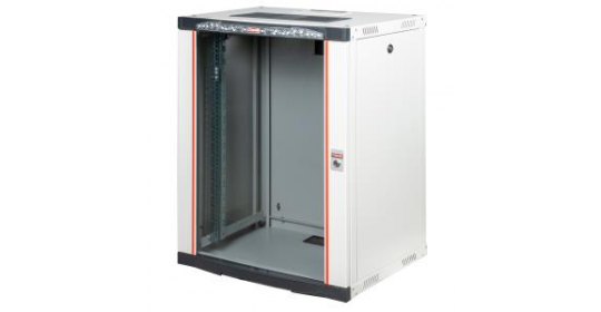 NETBOX 16U 19" Wall Curved W600mm D600 W/LCD Thermo – Grey.