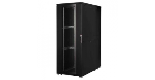 47U 19" DynaM W/80% Perforated Split F/REAR Door W800 D1200.